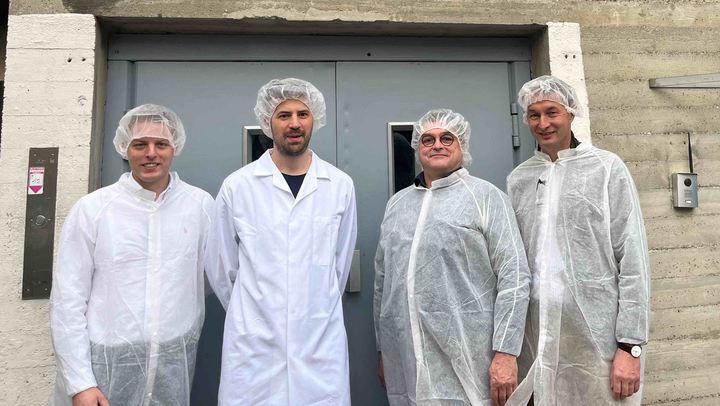(right to left) Dr. Werner Gloßner, Dr. Gerrit Blümelhuber, Markus Walzer and Lukas Schappals. (Image: Doemens)